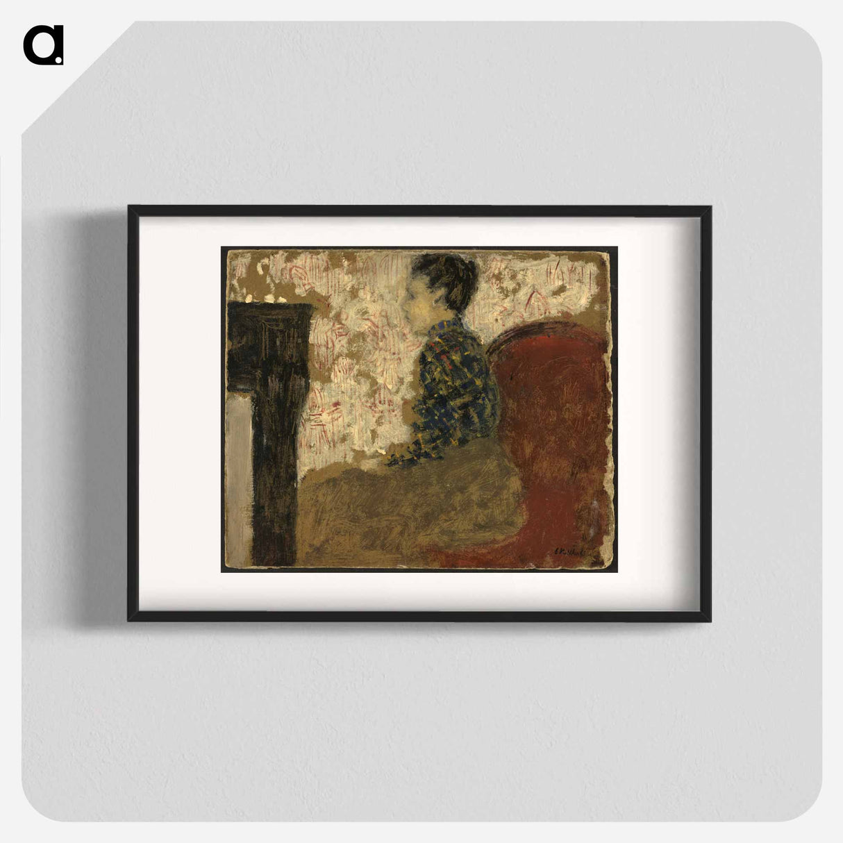 Woman Sitting by the Fireside - エドゥアール ヴュイヤール Poster.