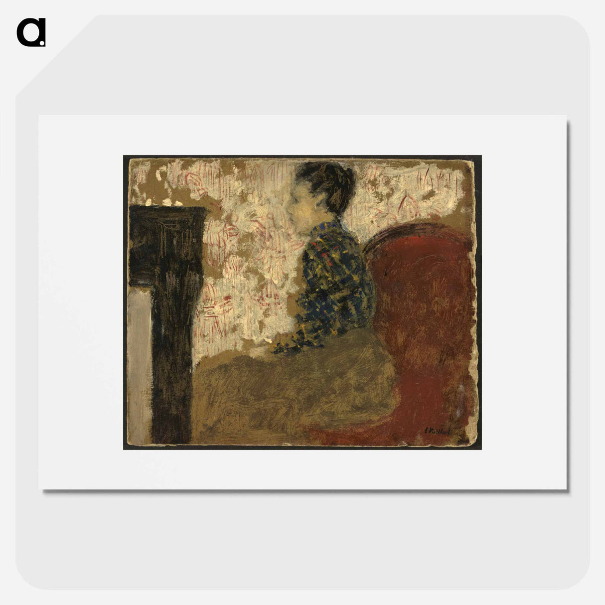 Woman Sitting by the Fireside - エドゥアール ヴュイヤール Poster.