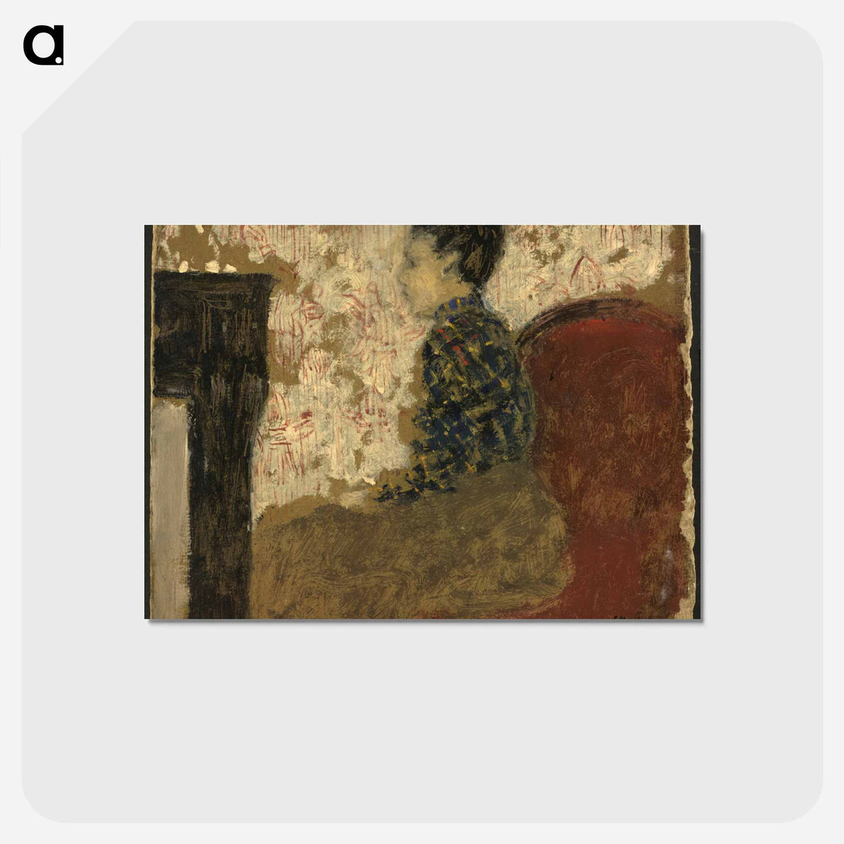 アートポストカード-Woman Sitting by the Fireside - エドゥアール ヴュイヤール Postcard.
