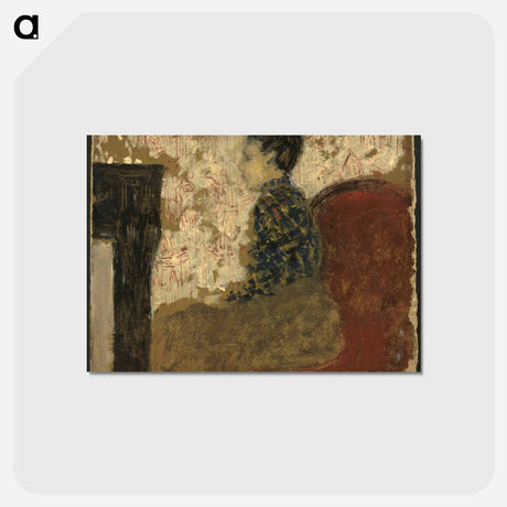 アートポストカード-Woman Sitting by the Fireside - エドゥアール ヴュイヤール Postcard.