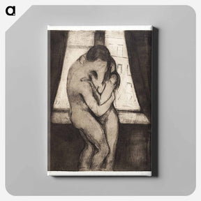 アートパネル-The Kiss - エドヴァルド ムンク Canvas.