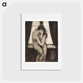 アートポストカード-The Kiss - エドヴァルド ムンク Postcard.