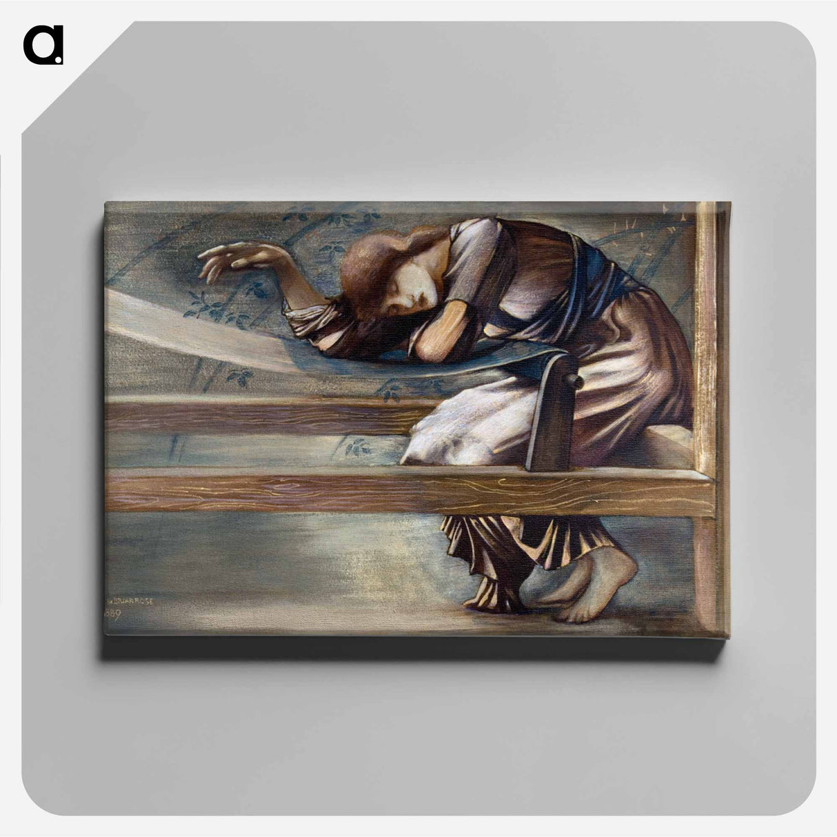 The Briar Rose Series - Study for 'The Garden Court' - エドワード バーン ジョーンズ Canvas.