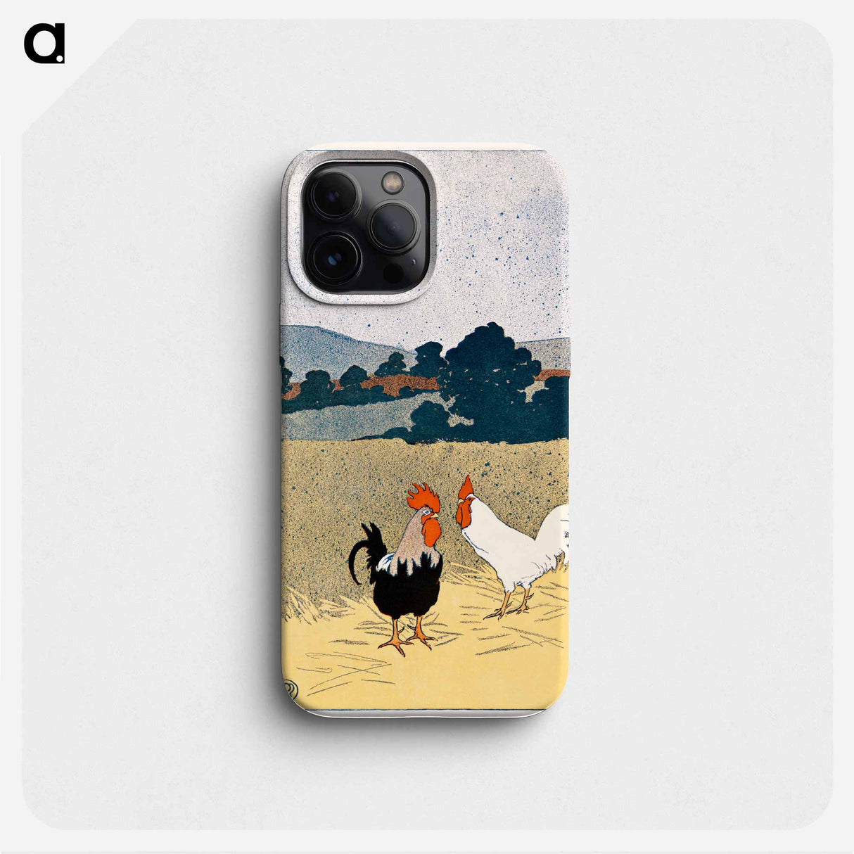 Two roosters in a field - Edward Penfield Phone Case.