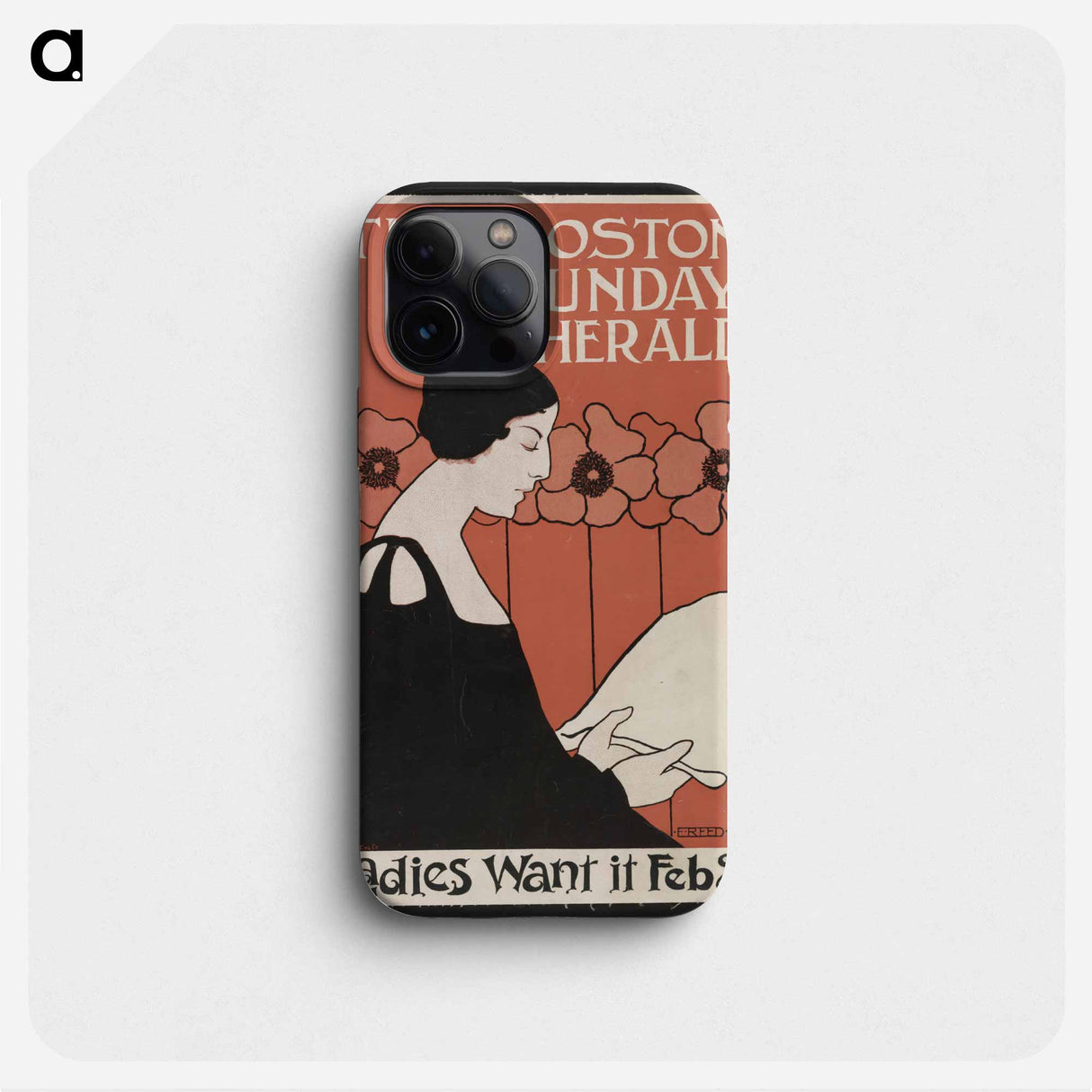 Portrait of a woman reading a newspaper - エセル リード Phone Case.