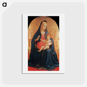 アートポストカード-Madonna and Child of the Grapes - フラ アンジェリコ Postcard.