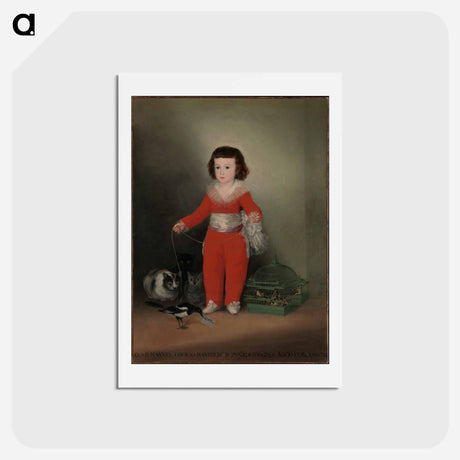 アートポストカード-Portrait of the Son of the Count and Countess of Altamira - フランシスコ デ ゴヤ Postcard.