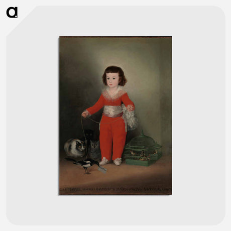 アートポストカード-Portrait of the Son of the Count and Countess of Altamira - フランシスコ デ ゴヤ Postcard.