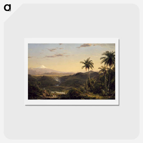 アートポストカード-Cotopaxi - フレデリック エドウィン チャーチ Postcard.