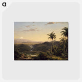 アートポストカード-Cotopaxi - フレデリック エドウィン チャーチ Postcard.