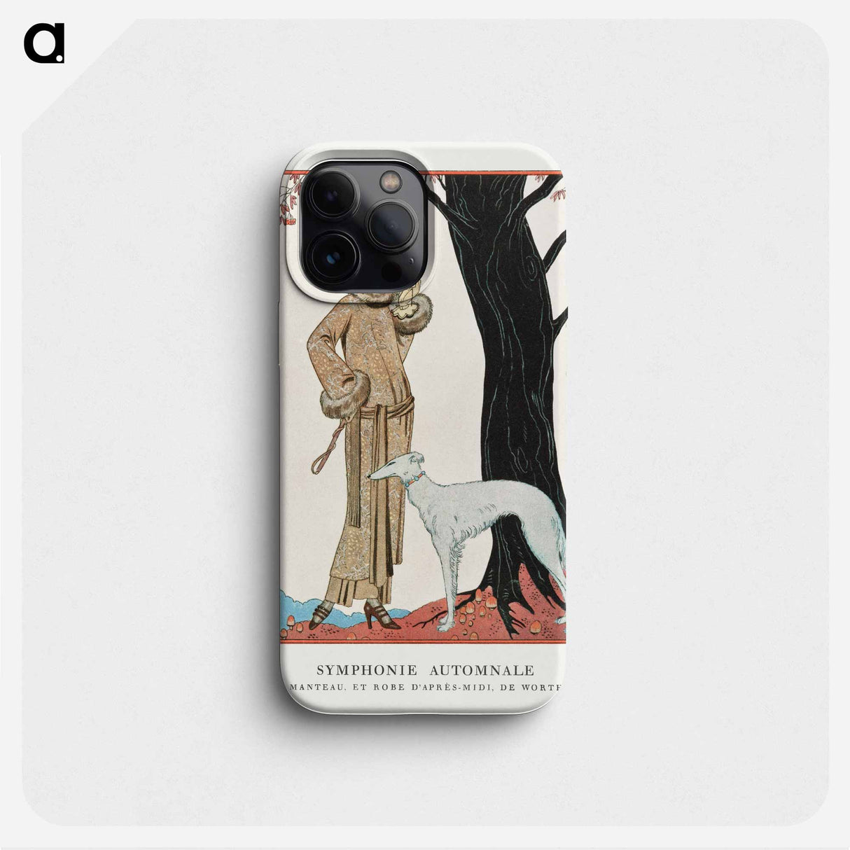 Autumn Symphony: Mantle and Afternoon Dress - ジョルジュ バルビエ Phone Case.