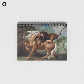 アートメモ帳-A Lion Attacking a Horse
 - ジョージ スタッブス Memo.