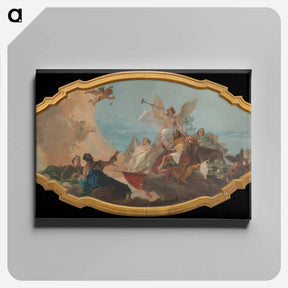 アートパネル-The Glorification of the Barbaro Family
 - ジョバンニ バティスタ ティエポロ Canvas.