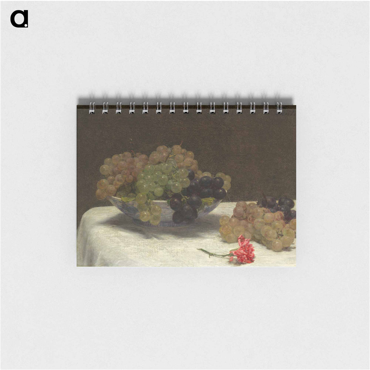 Still Life with Grapes and a Carnation - アンリ ファンタン ラトゥール Memo.