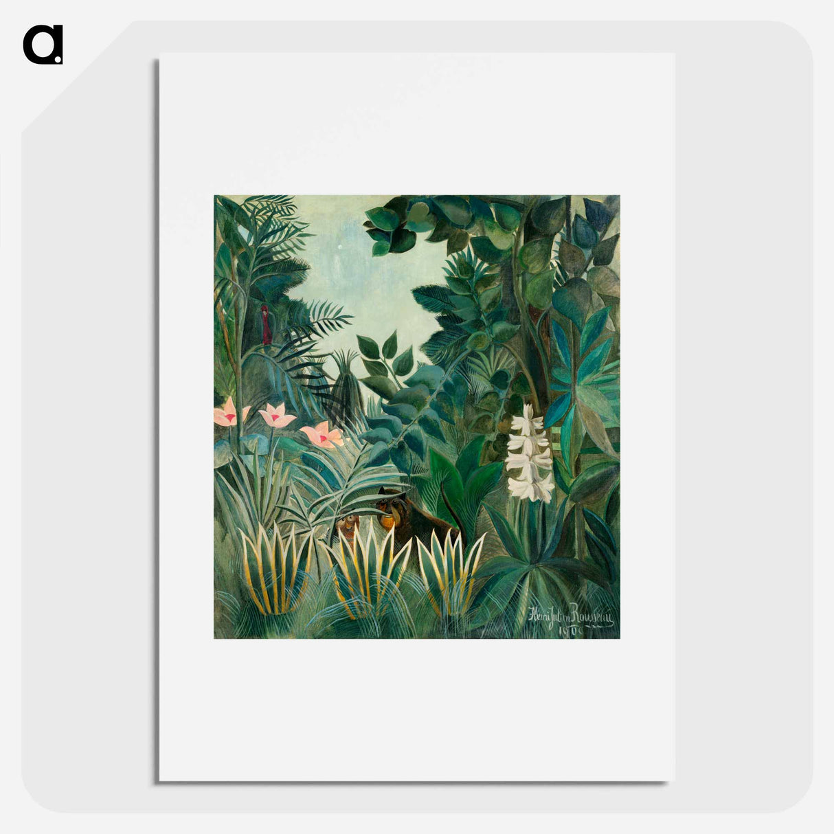 The Equatorial Jungle - Henri Rousseau Poster.