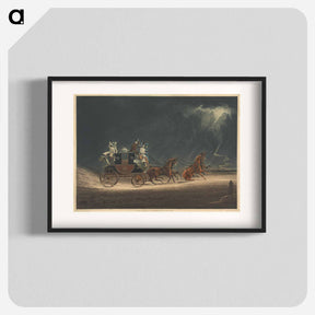 アートポスター-The Mail Coach in a Thunder Storm on Newmarket Heath
 - ジェームス ヒース Poster.