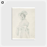 アートポストカード-Portrait of a Young Woman
 - ジャン オーギュスト ドミニク アングル Postcard.