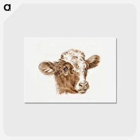 アートポストカード-Head of a cow - ジャン ベルナール Postcard.