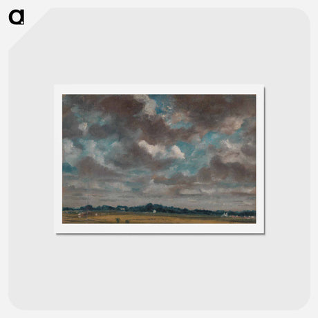 アートポストカード-Extensive Landscape with Grey Clouds
 - ジョン コンスタブル Postcard.
