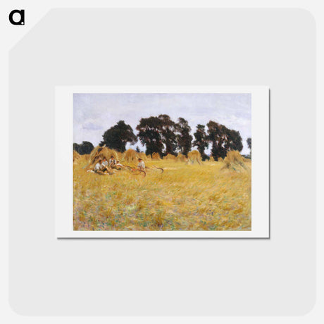 アートポストカード-Reapers Resting in a Wheat Field - ジョン シンガー サージェント Postcard.