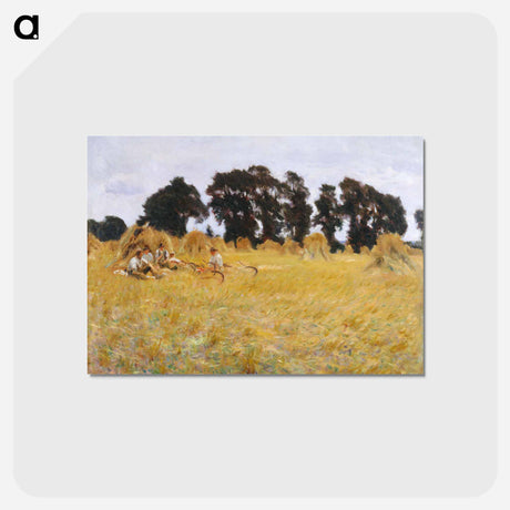 アートポストカード-Reapers Resting in a Wheat Field - ジョン シンガー サージェント Postcard.