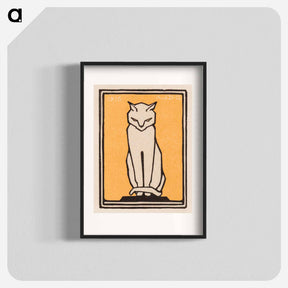 アートポスター-Sitting cat - ユリー デ フラーハ Poster.