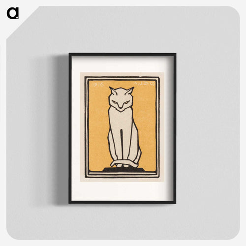 座る猫 - ユリー デ フラーハ Poster.