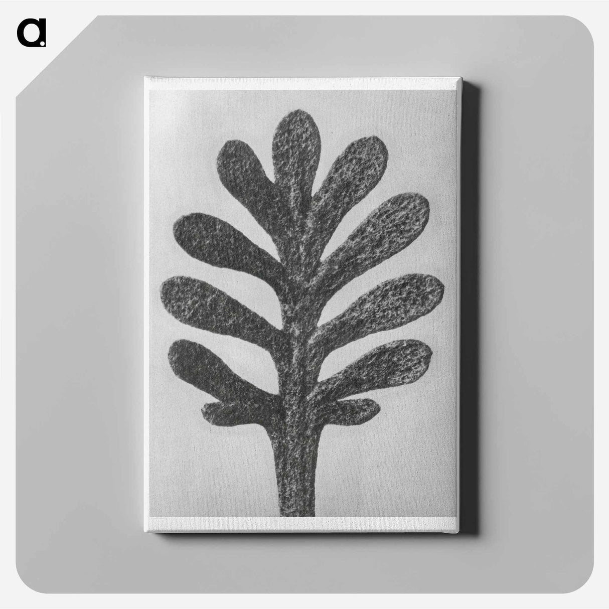 Achillea Umbellata (Yarrow) leaf enlarged 30 times - Karl Blossfeldt Canvas.