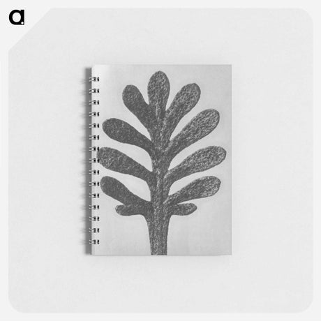 アートメモ帳-Achillea Umbellata (Yarrow) leaf enlarged 30 times - カール ブロスフェルト Memo.