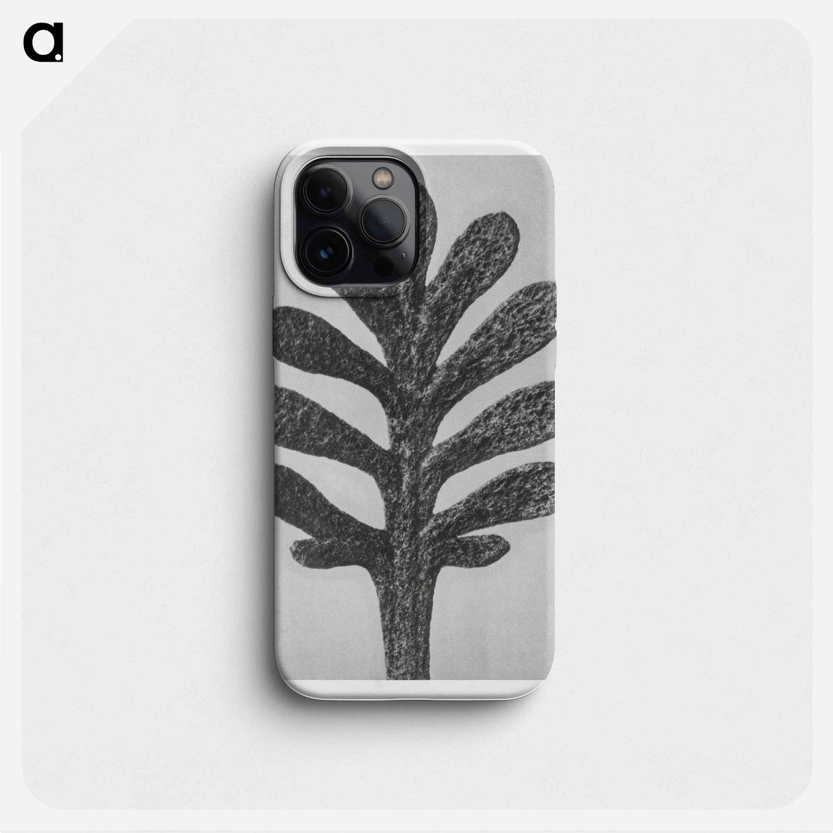 Achillea Umbellata (Yarrow) leaf enlarged 30 times - カール ブロスフェルト Phone Case.