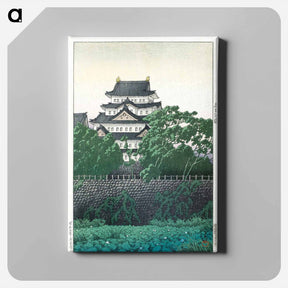 アートパネル-Nagoya Castle (Nagoya-jô), from the series Selected Views of the Tôkaidô Road (Tôkaidô fûkei senshû), woodblock print - 川瀬 巴水 Canvas.