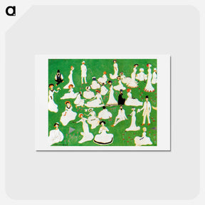 アートポストカード-Resting. Society in Top Hats - カジミール マレーヴィチ Postcard.