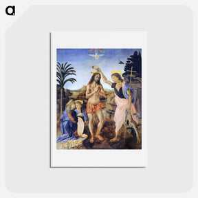 アートポストカード-Baptism of Christ - レオナルド ダ ヴィンチ Postcard.