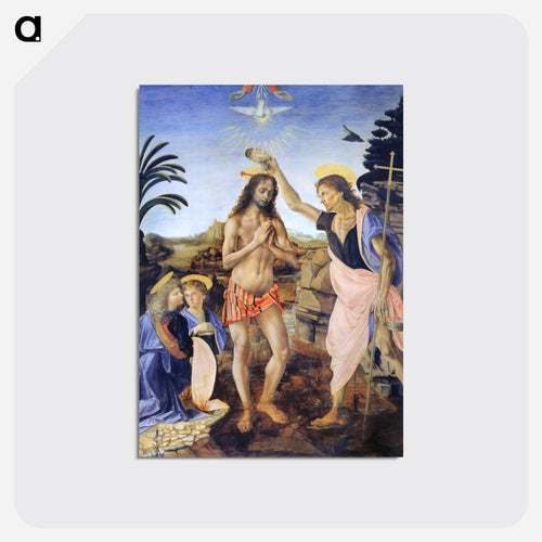 Baptism of Christ - レオナルド ダ ヴィンチ Postcard.