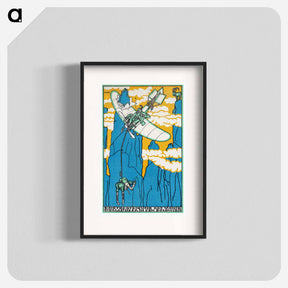 アートポスター-First Ascent of Monte Domapozza in the Dolomites - モリツ ユング Poster.