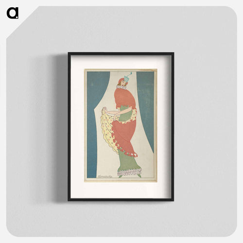 Woman in a tubular dress - オットー フリードリヒ カール レンデッケ Poster.