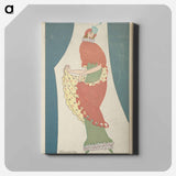 Woman in a tubular dress - オットー フリードリヒ カール レンデッケ Canvas.