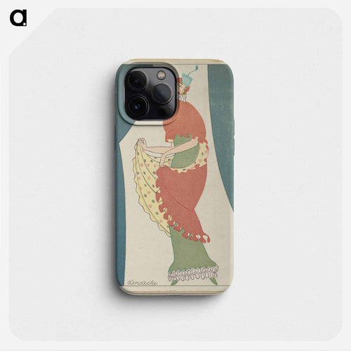Woman in a tubular dress - オットー フリードリヒ カール レンデッケ Phone Case.