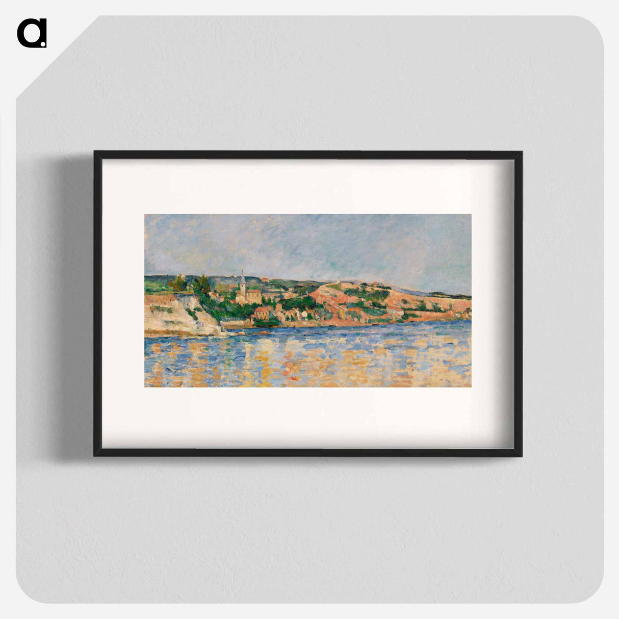 Village at the Water's Edge - Paul Cezanne Poster.