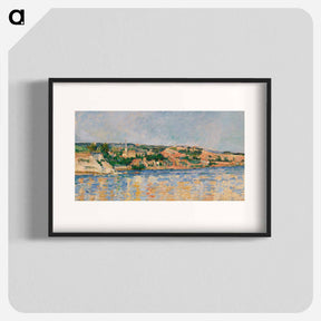 アートポスター-Village at the Water's Edge - ポール セザンヌ Poster.