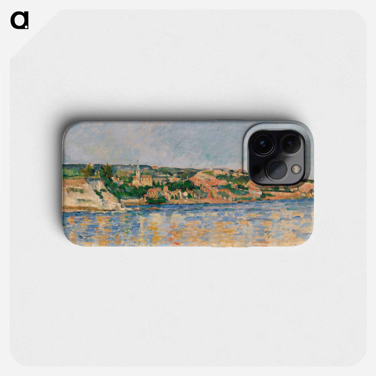 Village at the Water's Edge - Paul Cezanne Phone Case.