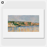 Village at the Water's Edge - Paul Cezanne Poster.