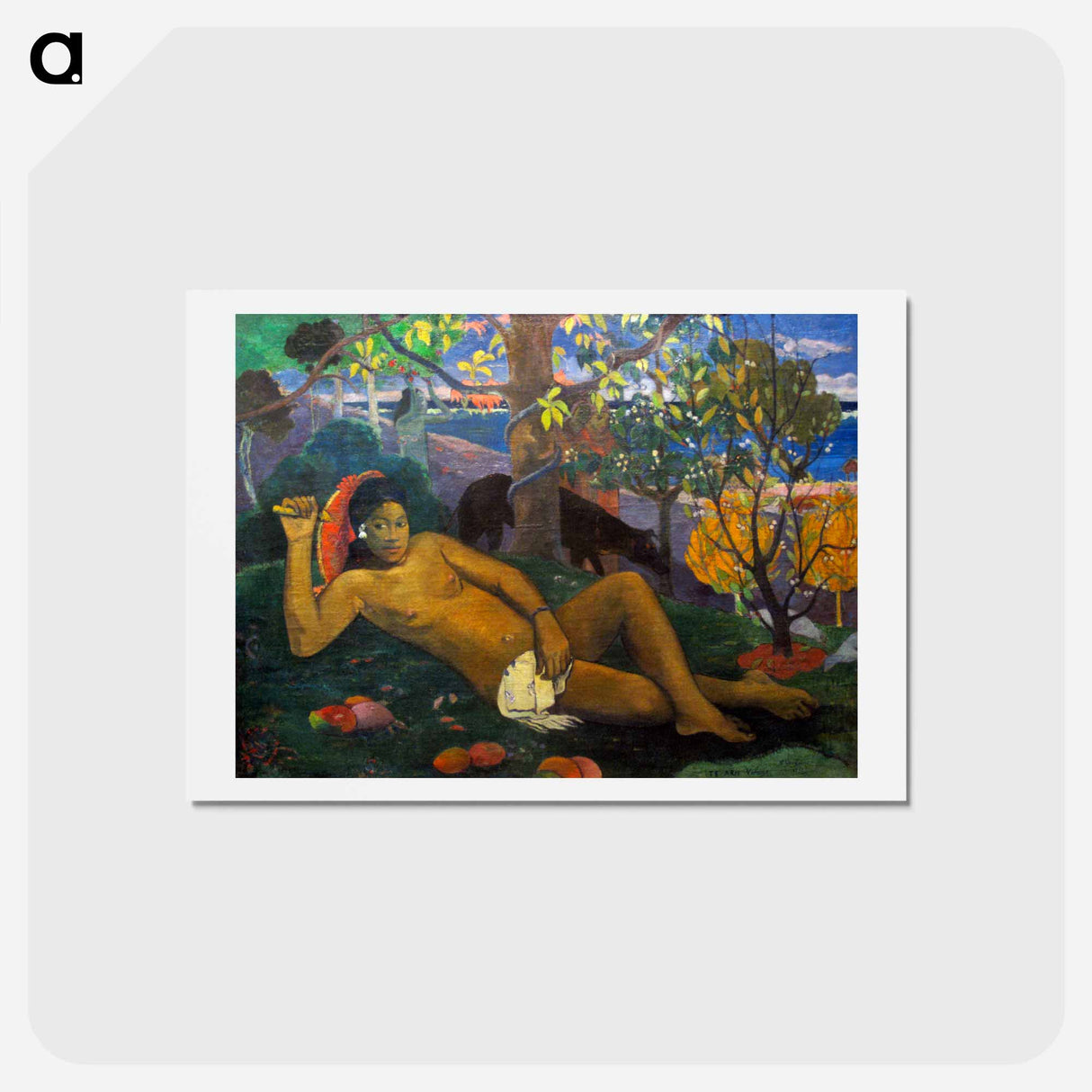 アートポストカード-Te Arii Vahine (The Queen, the King's Wife) - ポール ゴーギャン Postcard.