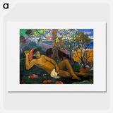 Te Arii Vahine (The Queen, the King's Wife) - Paul Gauguin Poster.