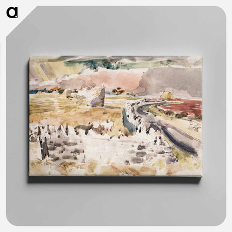 アートパネル-Oxfordshire Landscape - ポール ナッシュ Canvas.