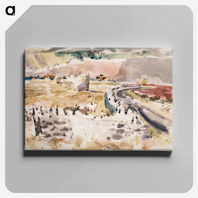 アートパネル-Oxfordshire Landscape - ポール ナッシュ Canvas.