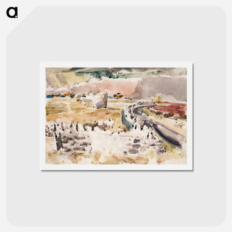 アートポストカード-Oxfordshire Landscape - ポール ナッシュ Postcard.