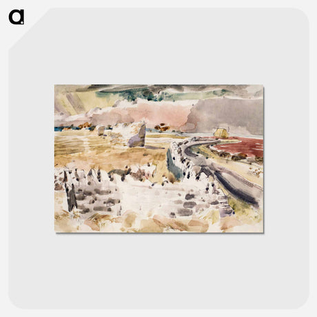 アートポストカード-Oxfordshire Landscape - ポール ナッシュ Postcard.