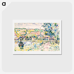アートポストカード-Petit Andely-The River Bank - ポール シニャック Postcard.