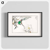 アートポスター-Chinese Tree Pipit and Magnolia
 - 鳥類図鑑 Poster.